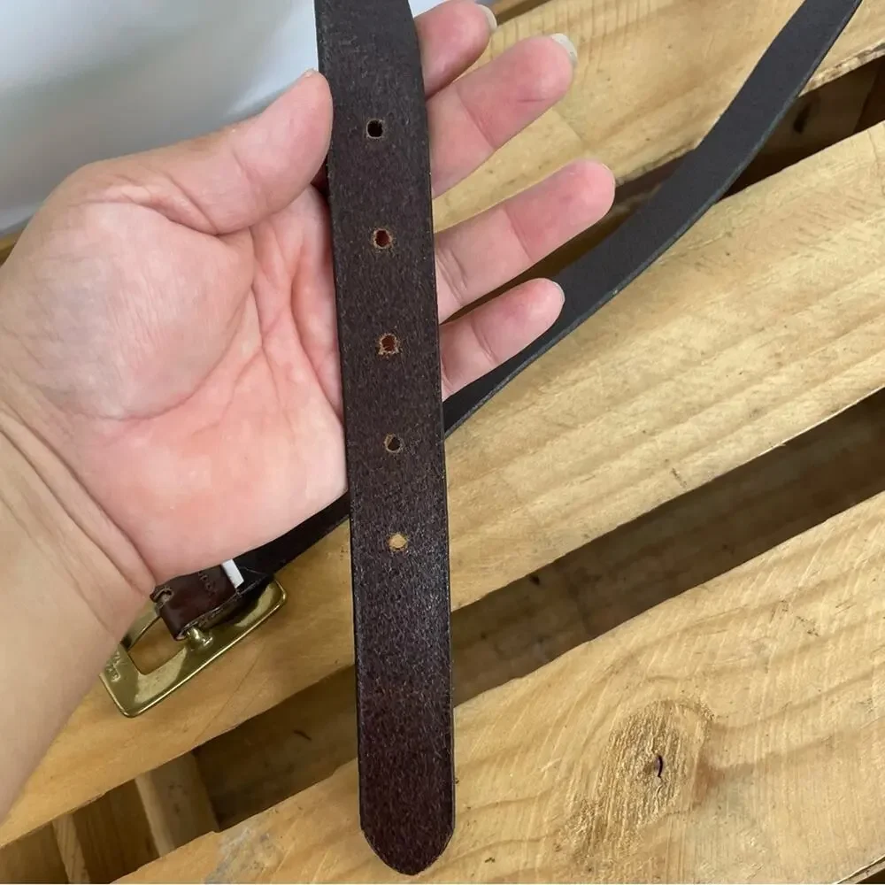 Unbranded brown leather belt size Small